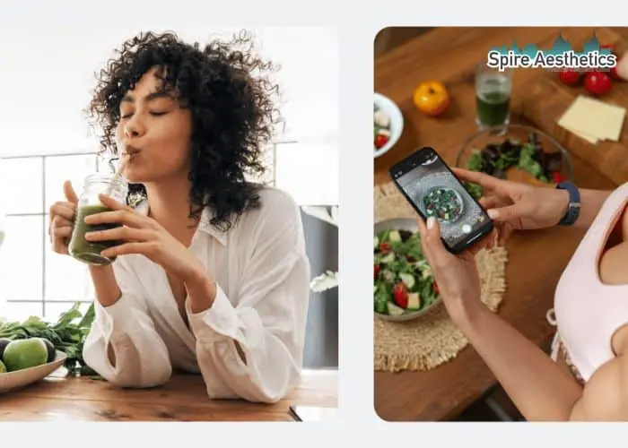 Image of woman looking into her diet and fat freezing Stow on the Wold to improve her health