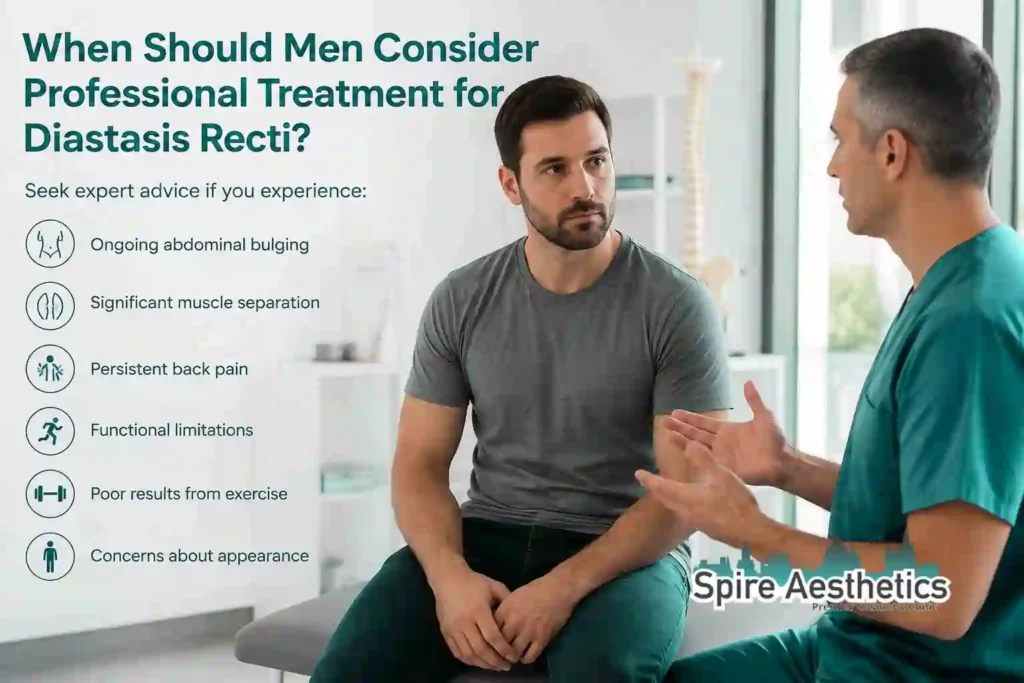 When Should Men Consider Professional Treatment for Diastasis Recti Stow on the Wold?