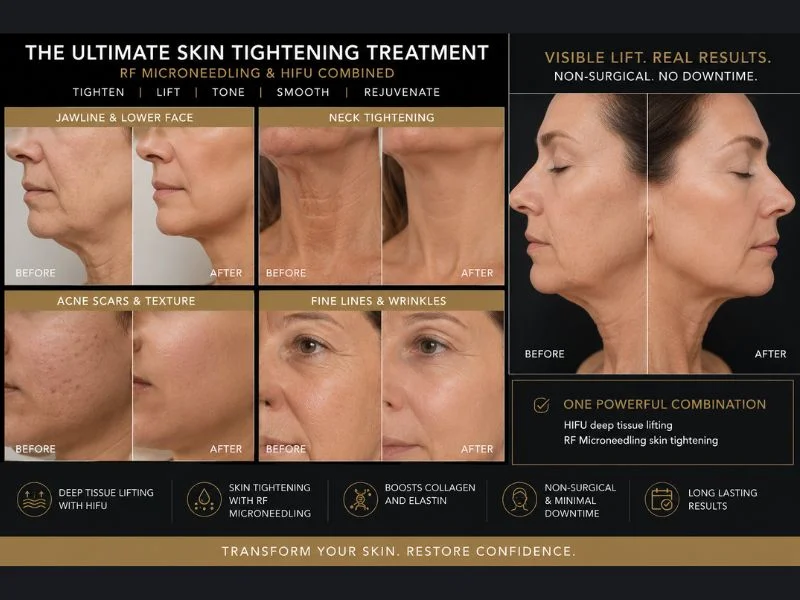 Results of combined treatment for the ultimate skin tightening treatment Stow on the Wold