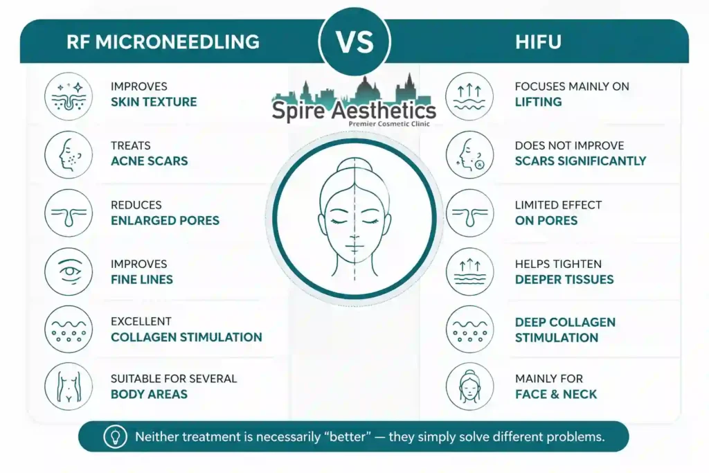 RF Microneedling vs HIFU: Which Treatment Gives Better Results Stow on the Wold?